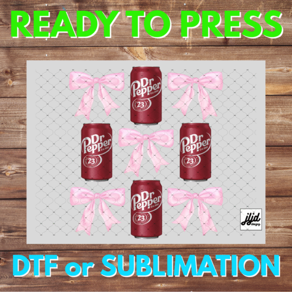 Dr Pepper Bows | Graphic tee | coquette | DTF | Sublimation
