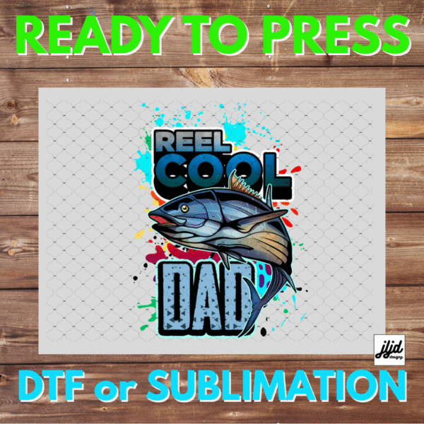 Reel Cool Dad | Graphic tee | Fishing | Father's Day | DTF | Sublimation