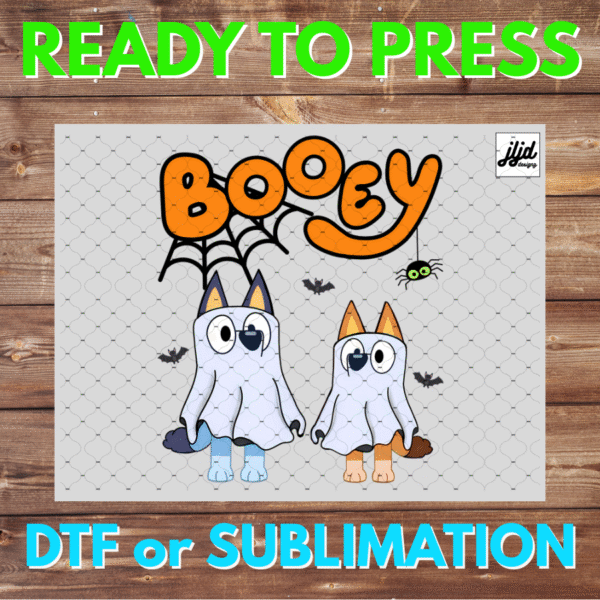 Bluey BOOEY Ghost | Bingo | Halloween | Fall | DTF | Sublimation
