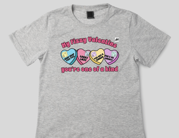 Fizzy Valentine | Bomb Party | hearts | Graphic T Shirt | Rep Apparel | Fizz Fizzcano