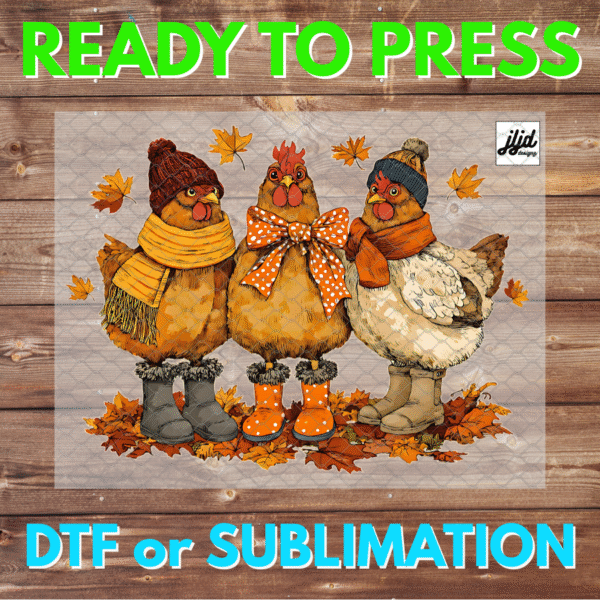 Fall Chicken | Autumn | DTF | Sublimation