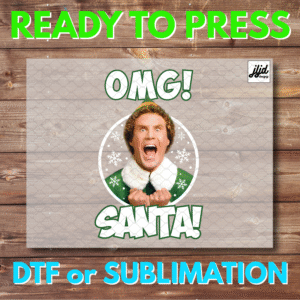 OMG SANTA! Elf Movie | Merry Christmas Holiday | retro movie | Graphic tee | DTF | Sublimation